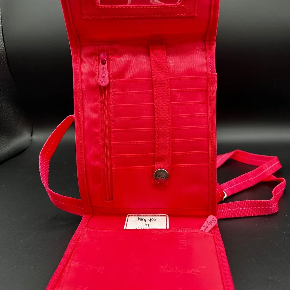 Thirty One Pink “Vary You” Quilted Crossbody Organizer Wallet Bag‎ 7